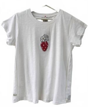 NEW LABEL+THREAD women's graphic ava tee in strawberry
